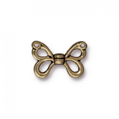 Бусина TierraCast, крылья бабочки, бронзовая с чернением, 10х15мм арт. 94560227