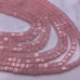 Каменные бусины, Розовый кварц, кубик гладкий, 3,5х3,5 мм, длина нити 38 см арт. 16343