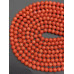 Каменные бусины, Коралл, оранжевый, тонированный, шарик гладкий, 8 мм, длина нити 38 см арт. 13497