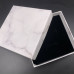 Подарочная коробочка, с ложементом, картонная, белая, мраморная, размер 90х90х30 мм арт. 16095