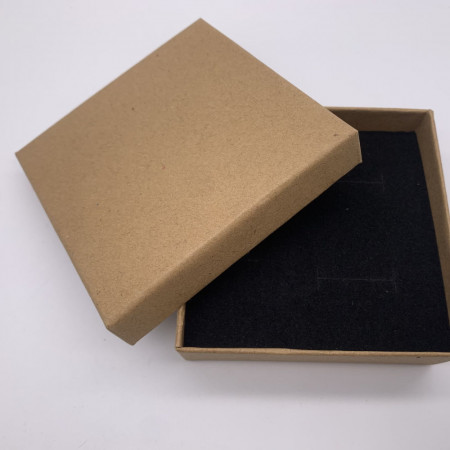 Подарочная коробочка, с ложементом, картонная, коричневая, размер 90х90х30 мм