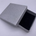 Подарочная коробочка, с ложементом, картонная, серебристая, блестящая, размер 90х90х30 мм арт. 16098