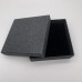 Подарочная коробочка, с ложементом, картонная, черная, блестящая, размер 90х90х30 мм арт. 16094