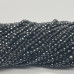 Каменные бусины, Цирконий кубический, (т.н. Циркон), черный кристалл, шарик огранка, 4 мм, длина нити 38 см арт. 17255