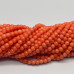 Каменные бусины, Коралл, оранжевый, тонированный, шарик гладкий, 4 мм, длина нити 38 см арт. 16573