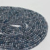 Каменные бусины, Цирконий кубический, (т.н. Циркон), кристалл, цвет "синий графит", шарик огранка, 3 мм, длина нити 38 см арт. 17250
