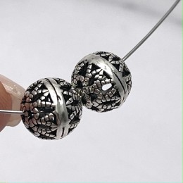 Бусина, тайское серебро, размер 8 мм, цена за 1 шт.