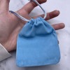Мешочек, велюр, размер 11 х 8,5 см, голубой