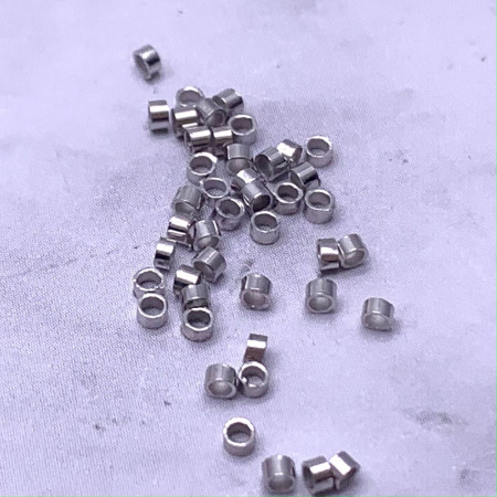 Кримпы, серебро 925, 1х1 мм, цена за 1 грамм(110-115 шт)
