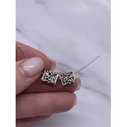 Разделитель - двухрядный, из тайского серебра, размер 10х8 мм