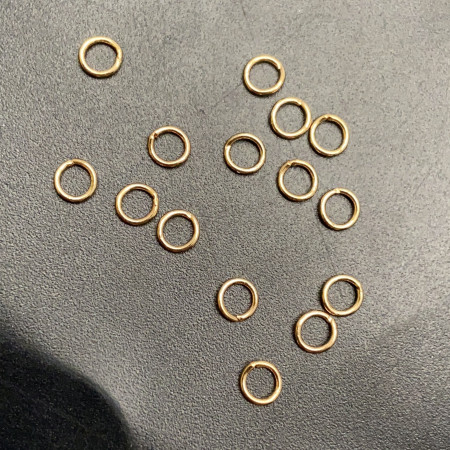 Колечки соединительные, запаянные, родий, латунь, под золото, 0,8х4 мм, цена за 10 шт