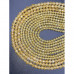 Каменные бусины, Цирконий кубический, (т.н. Циркон), желтый кристалл, шарик, огранка, 4 мм, длина нити 38 см арт. 14708