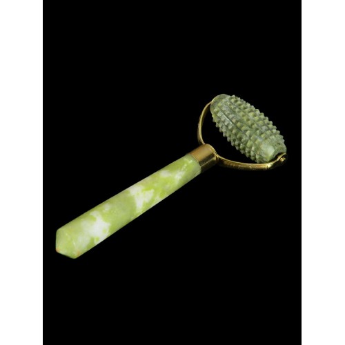 Роллер для тела из нефрита ребристый