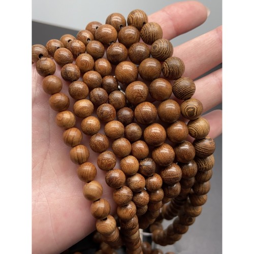 Деревянные бусины, 10 мм, длина нити 38 см