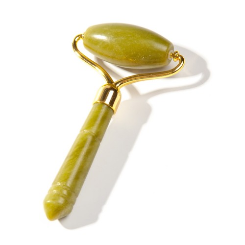 Роллер-массажер  из нефрита с гладким валиком, 105 x 56 x 20 мм