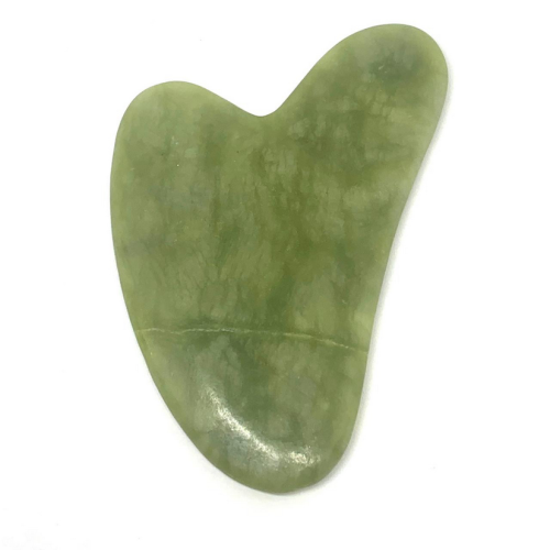 Скребок  "Сердце" для массажа Гуаша из темного нефрита, 100 x 50 x 5 мм