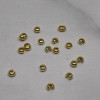 Кримпы, обжимные бусины, латунь, люкс, качество ААА, цвет золото, 4 мм, цена за 10 шт