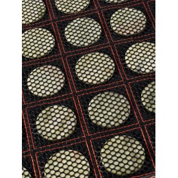 Чехол на сиденье зеленый с нефритовыми пластинами, под кожу, объемный, 460 х 1250 мм