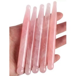 Палочка тонкая из розового кварца, 120х10 мм