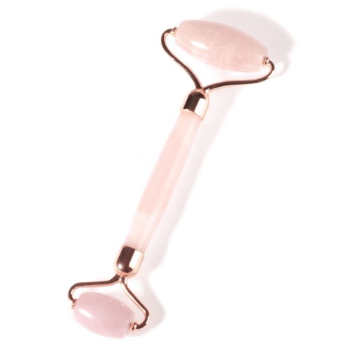 Роллер-массажер  из розового кварца люкс, АВ класс, 145 x 55 x 20 мм