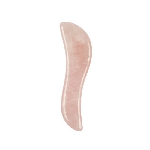 Скребок  "Волна" для массажа Гуаша из розового кварца, 115 x 40 x 5 мм