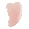 Скребок  "Изогнутое сердце" для массажа Гуаша из розового кварца, 100 x 65 x 5 мм
