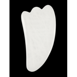 Скребок  "Лапка" для массажа Гуаша из белого кварца,	 100 x 50 x 5 мм