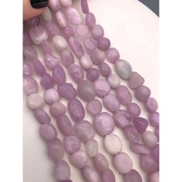 Каменные бусины, Кунцит, фриформы, 13х10 мм, длина нити 38 см