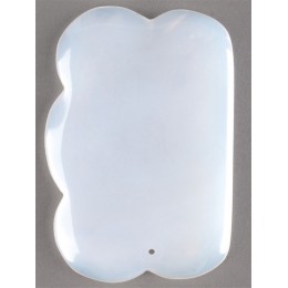 Скребок  "Корона" для массажа Гуаша из серого агата, 80 x 55 x 5 мм