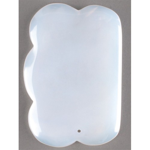 Скребок  "Корона" для массажа Гуаша из серого агата, 80 x 55 x 5 мм