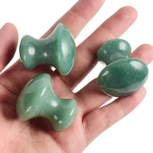 Грибочек из зеленого авантюрина, 36 x 36 x 42 мм