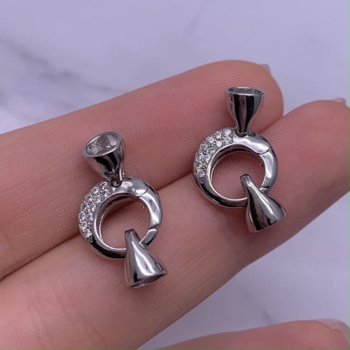 Замок, родированный, модель SS 925, размер 23х12,5 мм, цена за 1 шт.