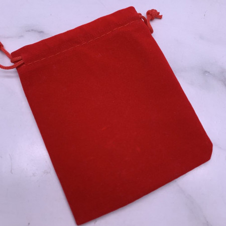 Мешочек, бархат, размер 11,5 х 9,5 см, красный арт. 15722