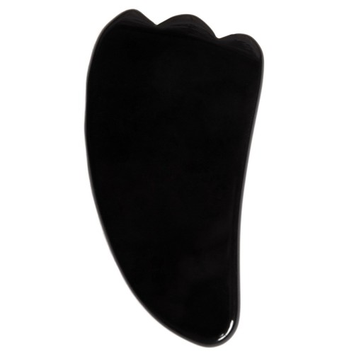 Скребок для массажа Гуаша из черного обсидиана в форме лапки, 90 x 60 x 5 мм