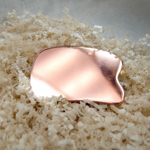 Скребок Гуаша из Меди в форме квадрата, 145 x 55 x 20 мм