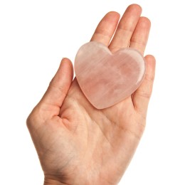 Скребок "Обычное сердце малое", из розового кварца