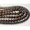 Каменные бусины, Раухтопаз, дымчатый кварц, шарик гладкий, размер 8 мм, длина нити 38 см