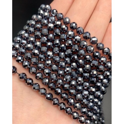 Каменные бусины, Терагерц, Люкс, шарик огранка, 8 мм, длина нити 38 см