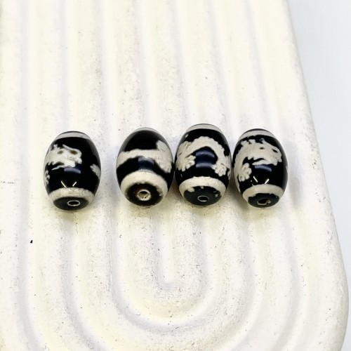 Бусина Дзи "667" из агата, Дракон, размер 12х9 мм, цена за 1 шт