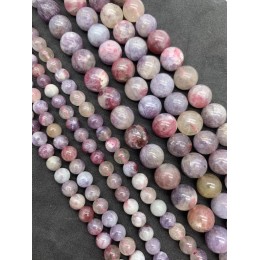 Каменные бусины, Турмалин, светлый, шарик гладкий, 10 мм, нить 38 см