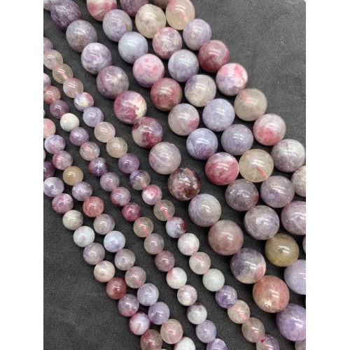 Каменные бусины, Турмалин, светлый, шарик гладкий, 6 мм, длина нити 38 см