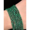 Каменные бусины, Малахит (Конго), люкс, шарик гладкий, 4 мм, длина нити 39 см