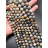 Каменные бусины, Яшма Пикассо, шарик гладкий, 14 мм, длина нити 39 см