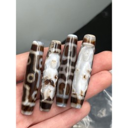 Бусина Дзи "747", агат, Гуань-Инь, резная, люкс, размер ~57-59х13 мм, цена за 1 шт	