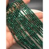 Каменные бусины, Малахит (Конго), шарик огранка, 3 мм, длина нити 38 см