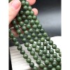 Каменные бусины, Нефрит, канадский, темный, ЛЮКС, 8-8,5 мм, шарик гладкий, длина нити 38 см