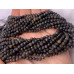 Каменные бусины, Эфиопский Чёрный Опал, матричный, шарик огранка, 4 мм, длина нити 38 см арт. 15421