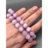 Каменные бусины, Кунцит, люкс, шарик гладкий 9,7-10 мм, длина нити 19 см