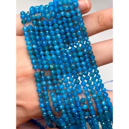 Каменные бусины, Апатит, шарик огранка, 4 мм, длина нити 38 см