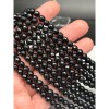Каменные бусины, Агат, чёрный, шарик огранка, 5,8-6 мм, длина нити 38 см